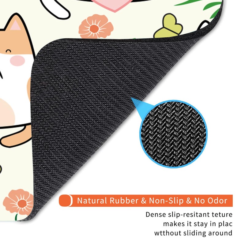 Armanza Square Mouse Pad Cute Cat, Personalized Premium-Textured Custom Mouse Mat Design, Washable Mousepad Cloth, Non-Slip Rubber Base Computer Mouse Pads for Wireless Mouse - Image 5